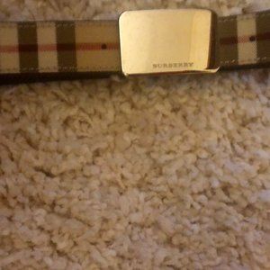 BURBERRY  Skinny Coated Canvas Belt